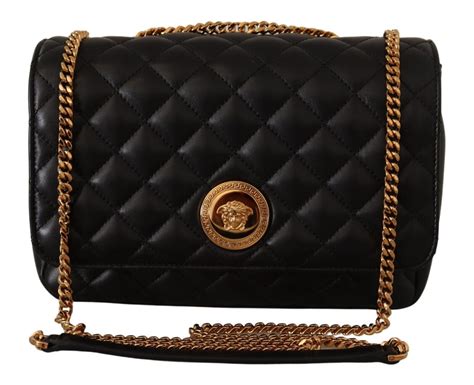 Black Quilted nappa leather shoulder bag 